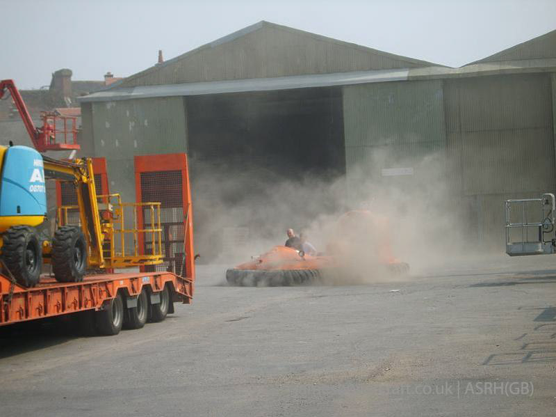 Association of Search and Rescue Hovercraft (Great Britain) - Dusty testing at HMS Daedalus (submitted by Paul Hiseman).